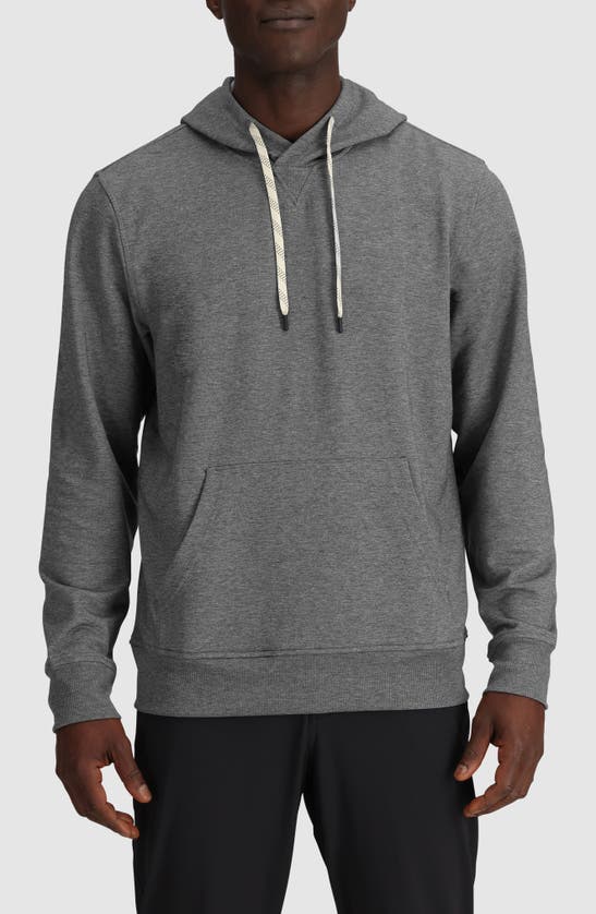 Shop Outdoor Research Essential Fleece Hoodie In Grey Heather