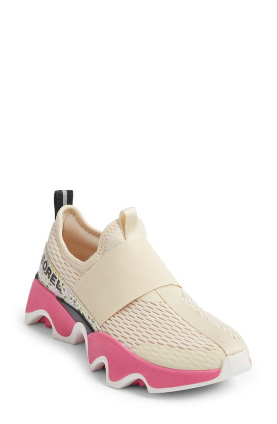 Sorel Kinetic™ Impact Ii Strap Slip-on Sneaker In Bleached Ceramic/ Fuchsia Fizz