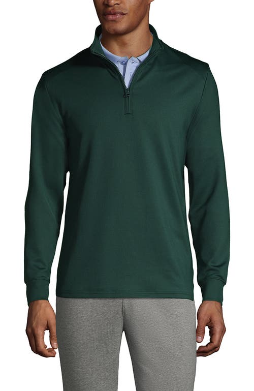 Shop Lands' End School Uniform  Quarter Zip Pullover In Evergreen