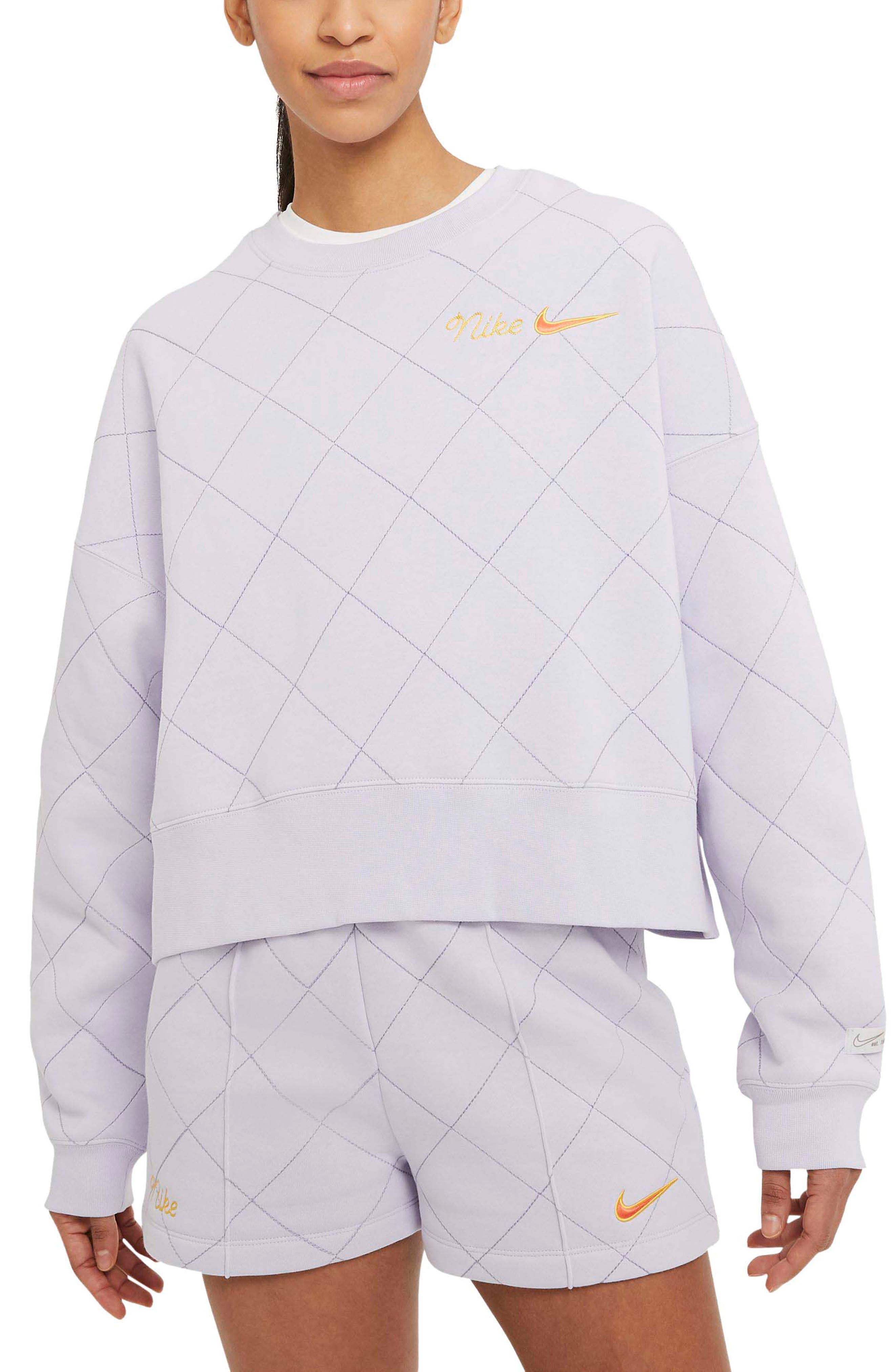 sportswear quilted fleece sweatshirt nike