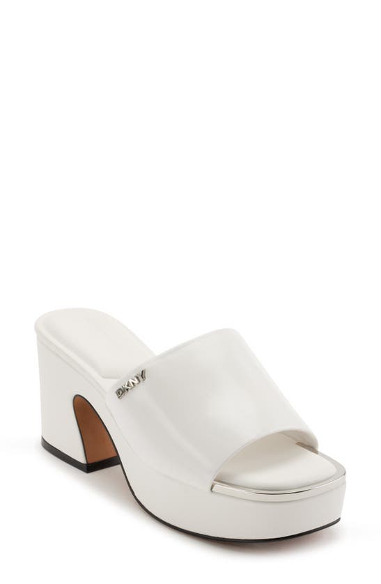 Shop Dkny Desirae Platform Sandal In White