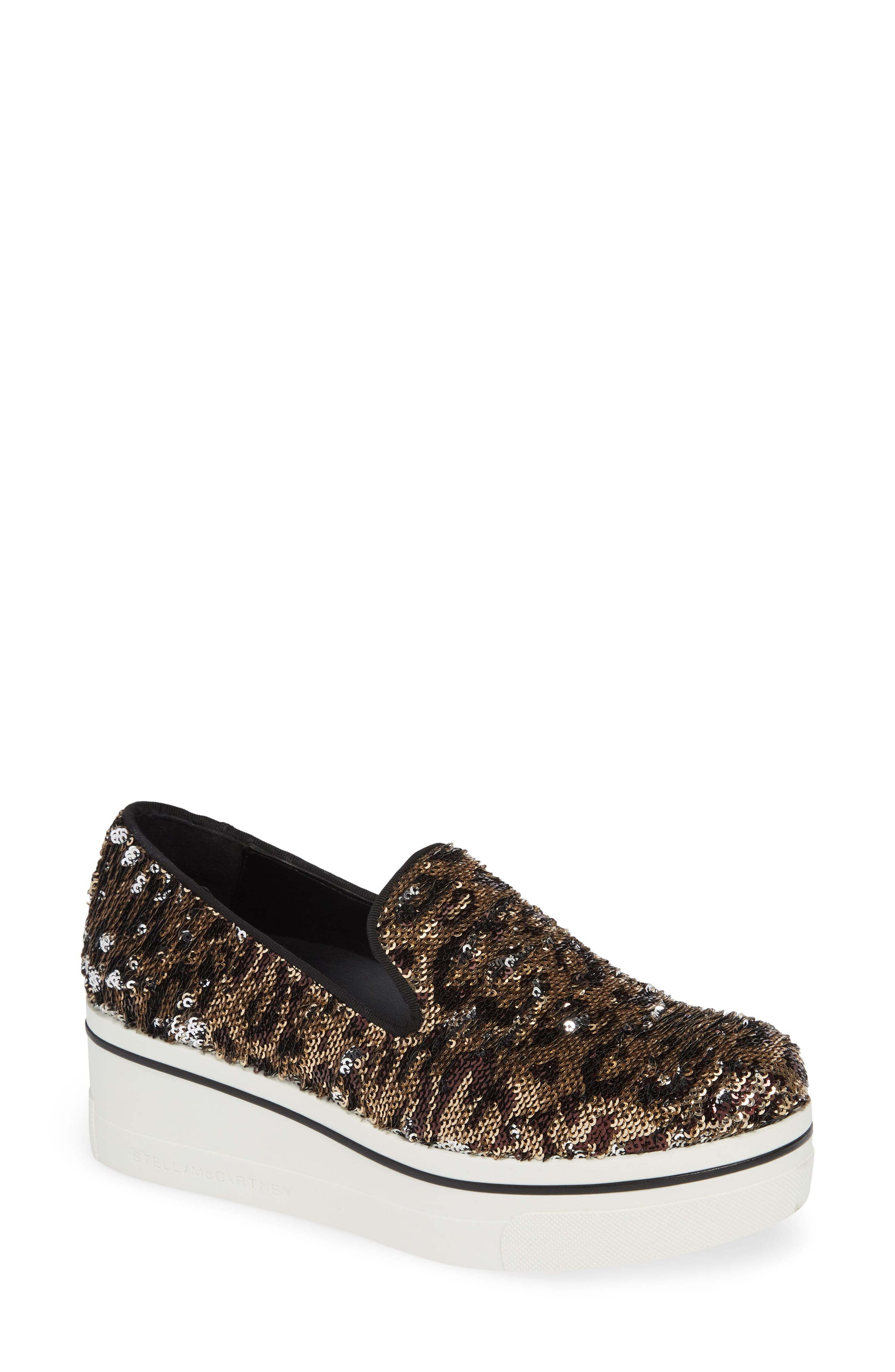 sequin platform sneakers