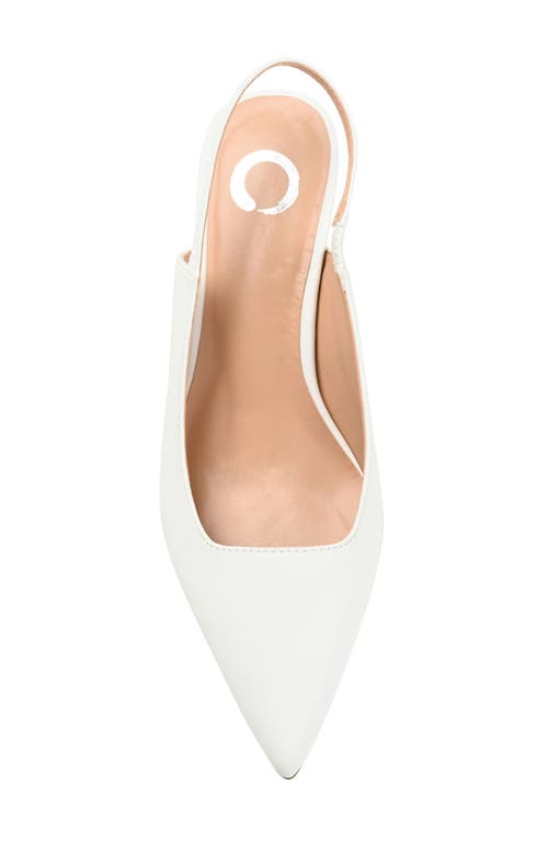 Journee Collection Paulina Slingback Pump In White