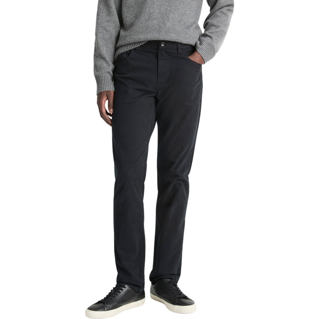 Vince Griffith Brushed Stretch Cotton Twill Chino Pants In Black
