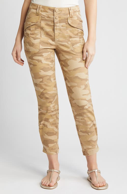 Wit & Wisdom 'Ab'Solution Skyrise Camo Print Utility Pants Honey Wheat at Nordstrom,