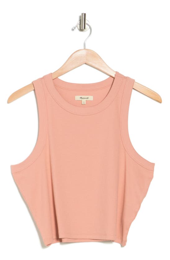 Madewell Brightside Crop Tank In Antique Coral
