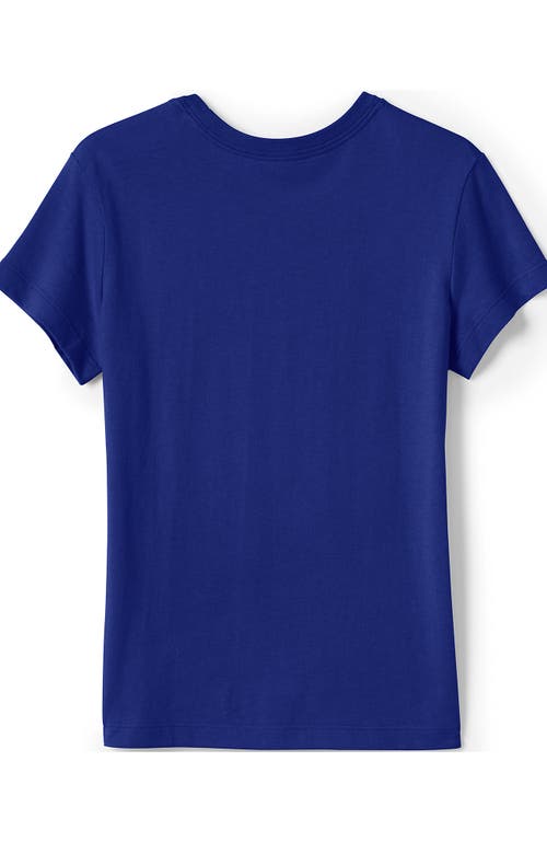 Lands' End School Uniform Girls Short Sleeve Essential T-shirt In Cobalt