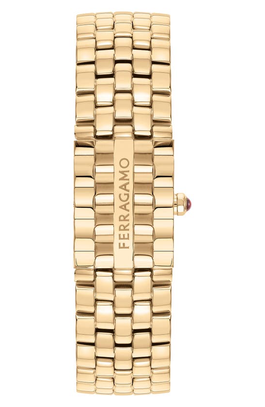 Ferragamo Secret Watch, 19mm X 30mm In Ip Yellow Gold