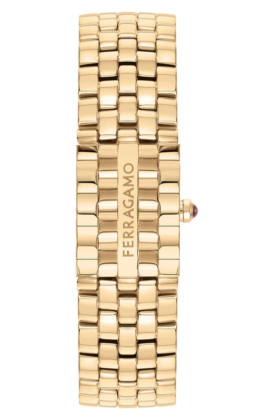 Shop Ferragamo Secret Bracelet Watch, 18.5mm X 30mm In Ip Yellow Gold