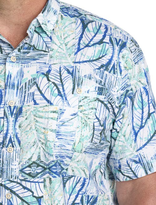 Shop Tommy Bahama Nova Wave Bermuda Batik Sport Shirt In Blue Freeze