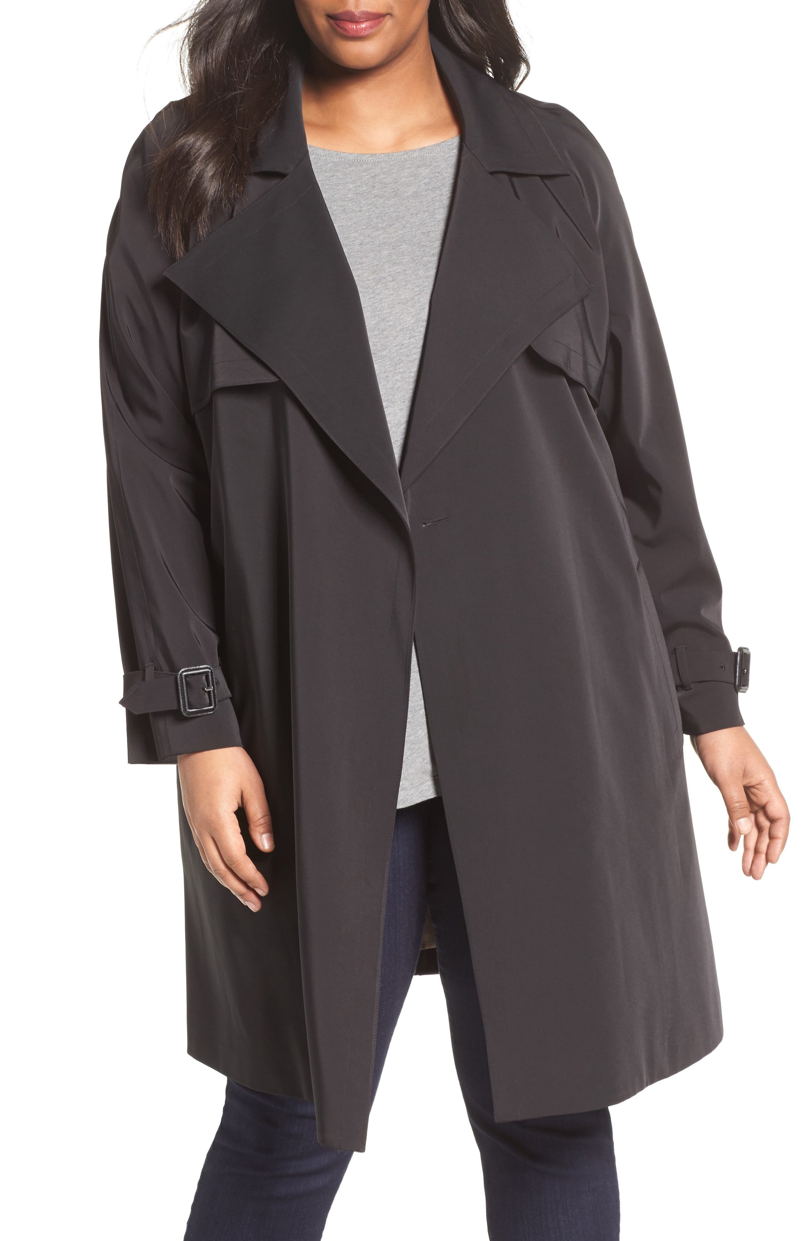 michael kors plus size trench coat