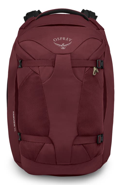 Fairview 55-Liter Travel Backpack in Zircon Red