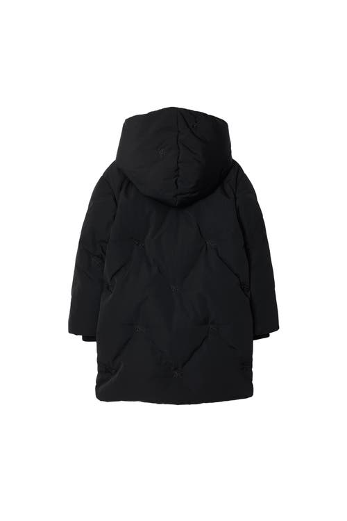 Shop Burberry Ekd Nylon Padded Coat In Black