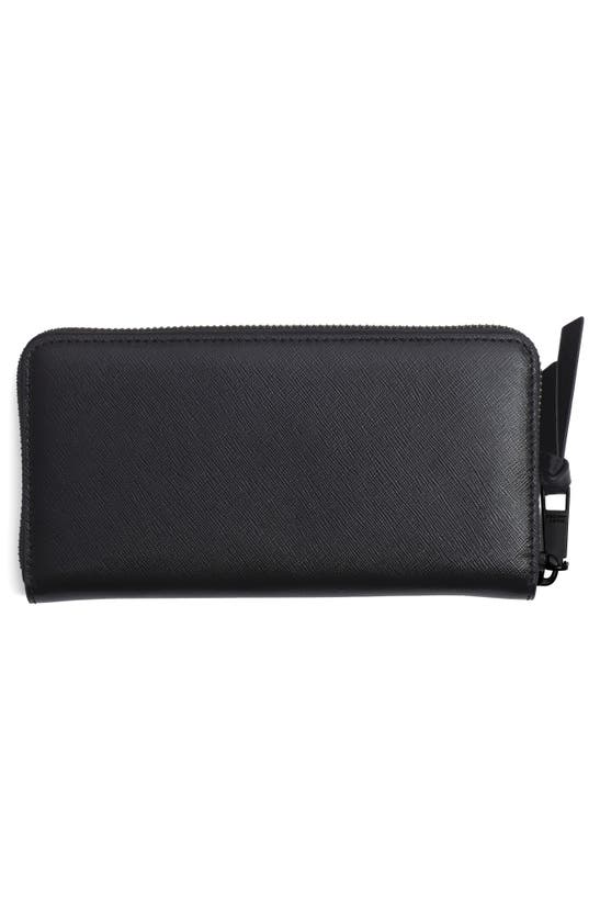 Shop Marc Jacobs The Utility Snapshot Dtm Saffiano Leather Continental Wallet In Black