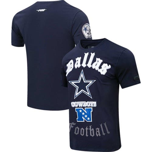 Men's Pro Standard Navy Dallas Cowboys Old English T-Shirt