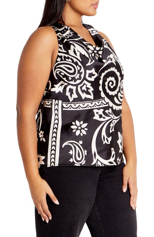 Shop City Chic Perri Paisley Satin Tank