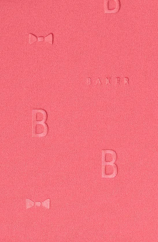 Shop Baker By Ted Baker Kids' Shoulder Bow Scuba Crepe Dress In Pink