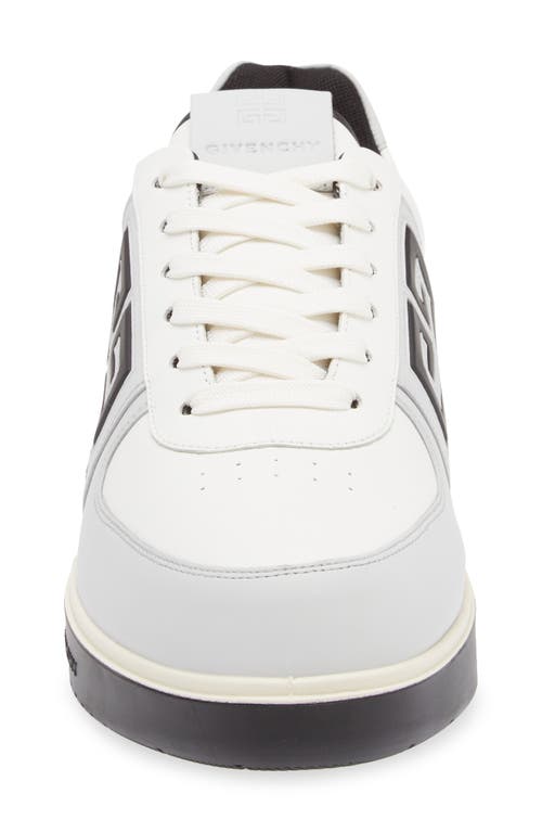 Shop Givenchy G4 Low Top Leather Sneaker In Grey/black