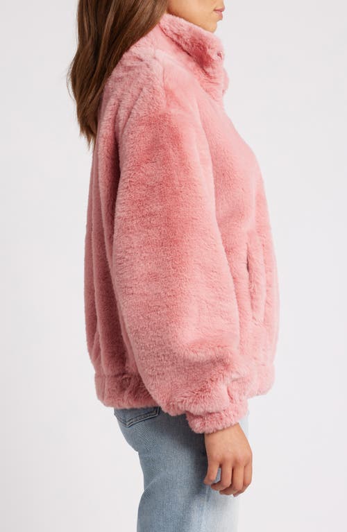 Shop Ugg(r) Faux Fur Jacket In Pink Cedar