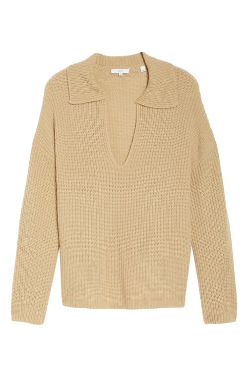 Vince Collared Wool & Cashmere Sweater In Fauna
