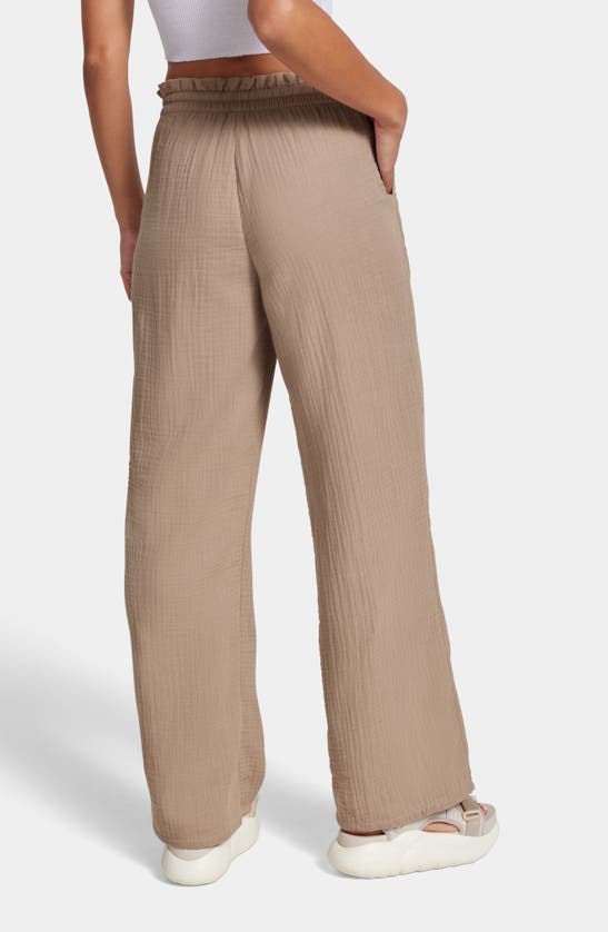 Shop Ugg Karrie Cotton Gauze Lounge Pants In Putty