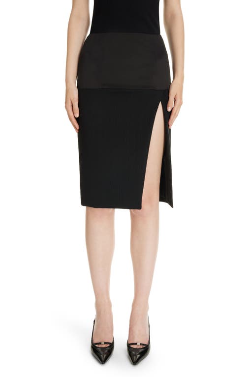 Givenchy Tailoring Front Slit Wool Skirt Black at Nordstrom, Us