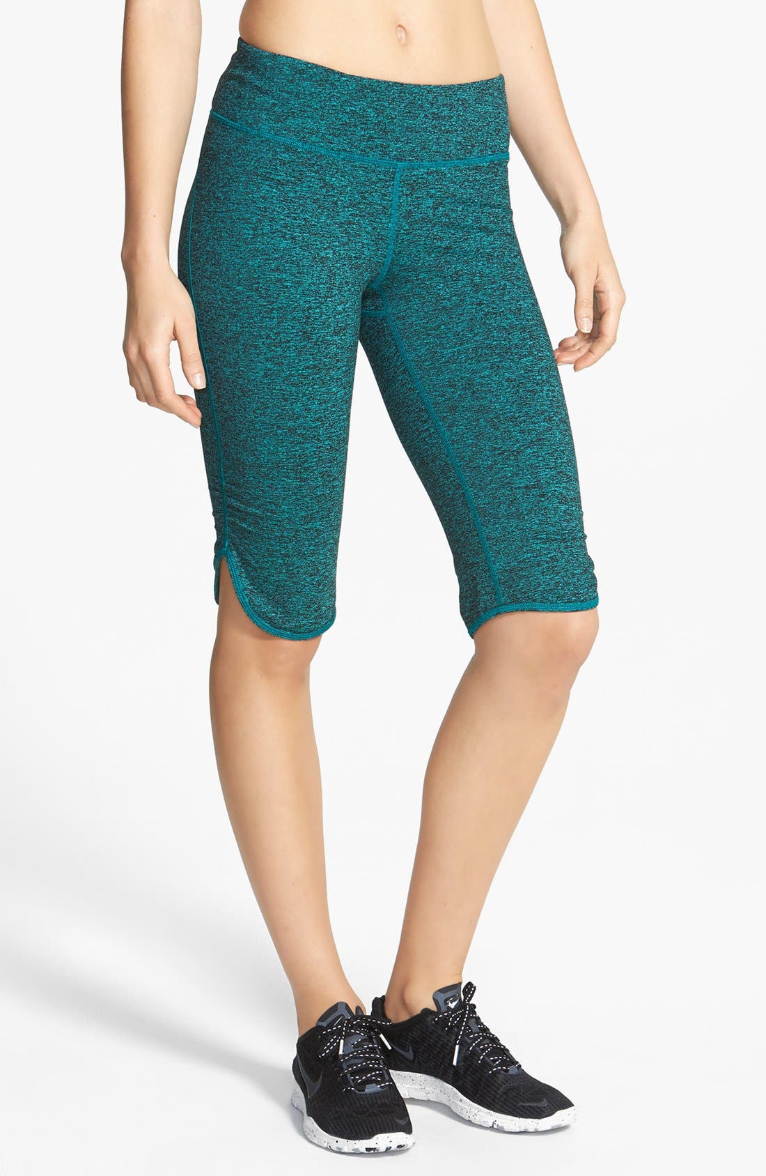 Zella 'Live In' Cross Dye Knee Shorts Nordstrom