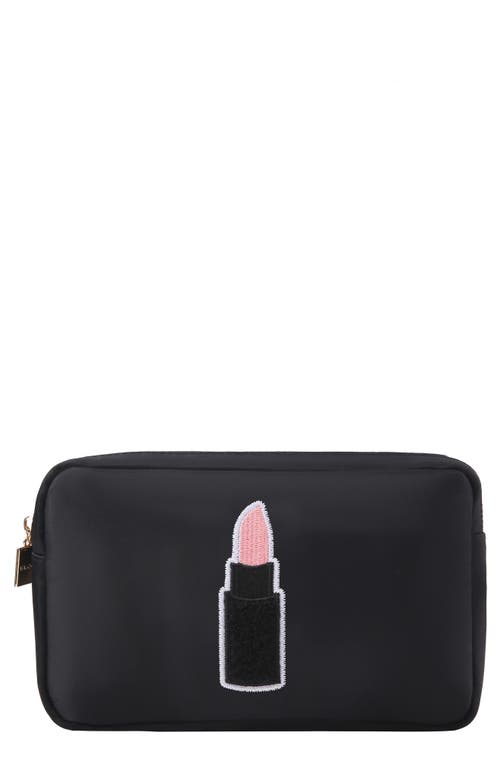 Medium Lipstick Cosmetic Bag in Black