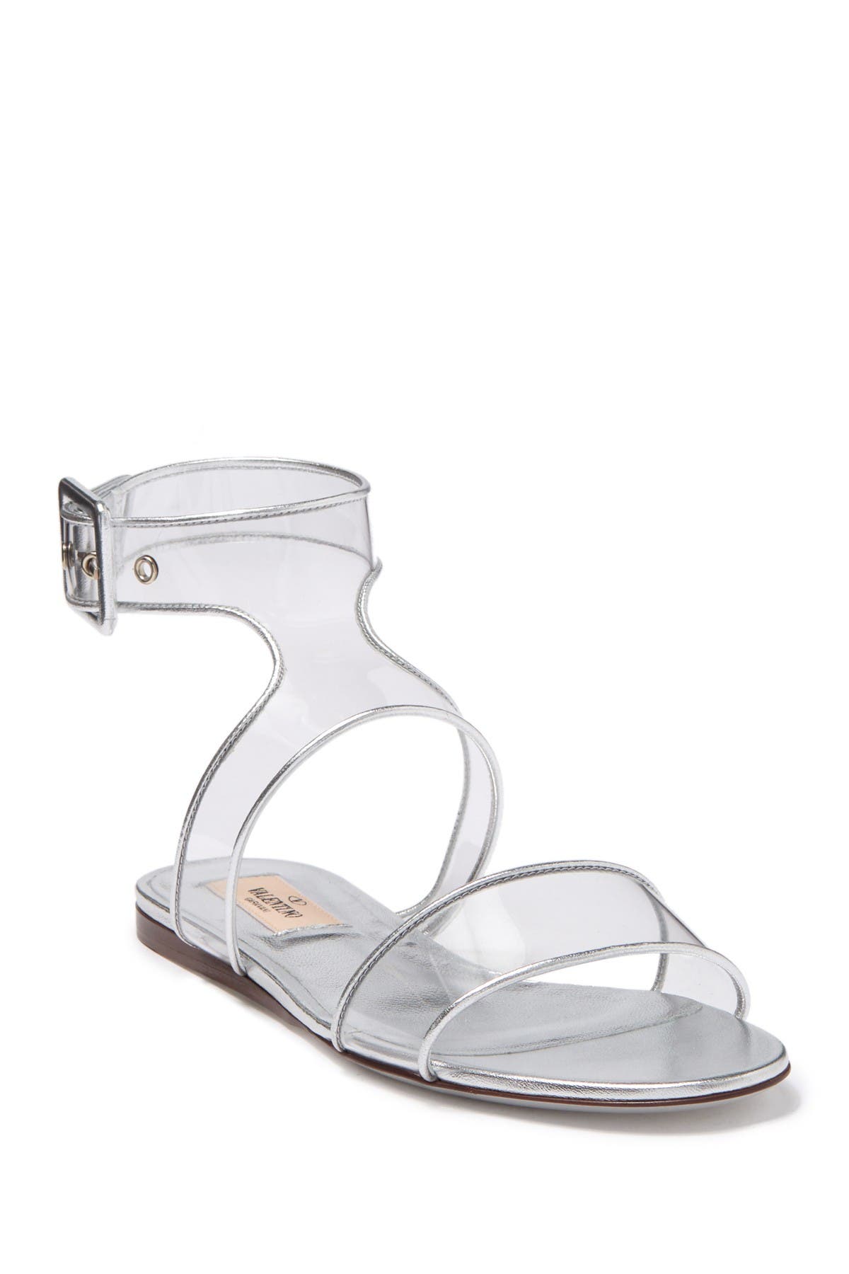 clear valentino sandals