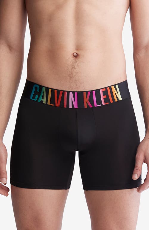 Shop Calvin Klein Intense Power Pride Microfiber Boxer Briefs In Black