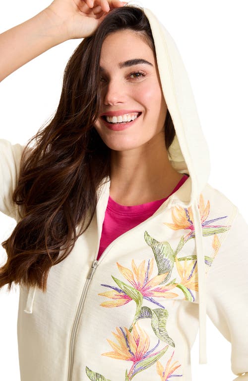 Shop Tommy Bahama Tobago Bay Across Paradise Full Zip Hoodie In Coconut