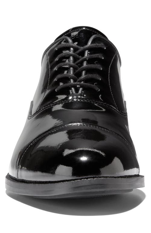 Shop Cole Haan Broadway Cap Toe Oxford In Black Patent/black