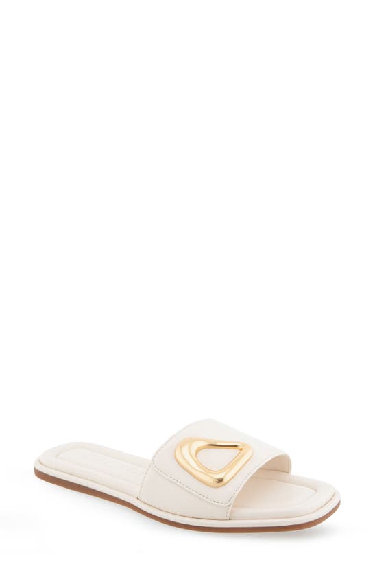 Shop Aerosoles Blaire Buckle Slide Sandal In Eggnog Leather