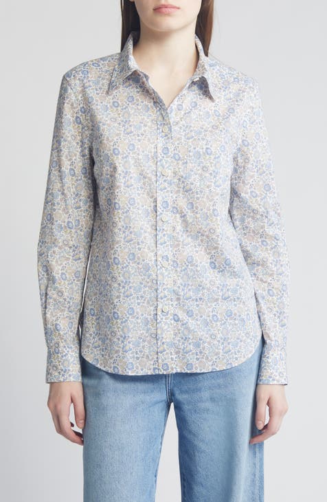 Floral Fitted Button-Up Shirt