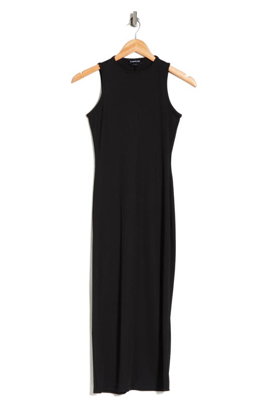 Shop Bebe Sleeveless Midi Dress In Black