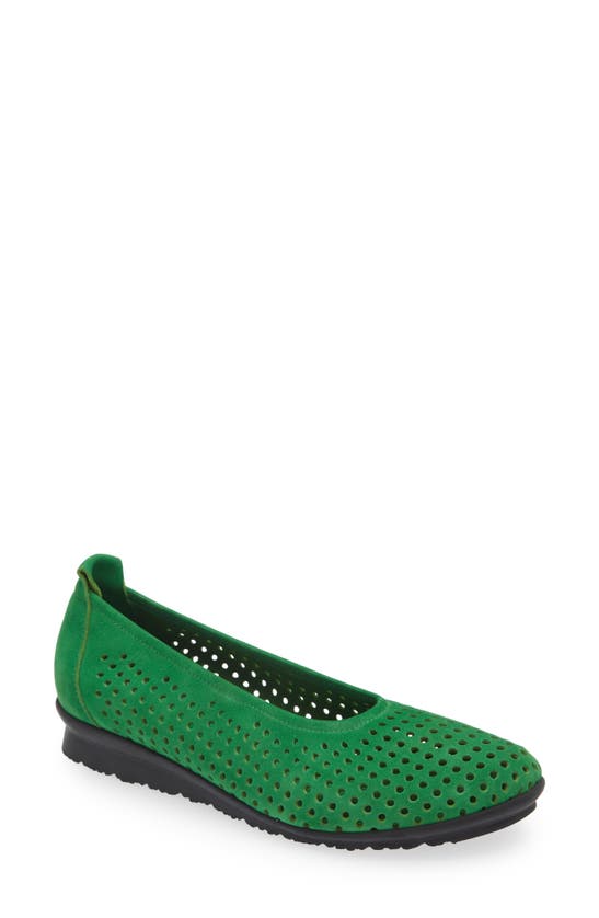 Arche Barria Perforated Ballet Slip-on In Prairie