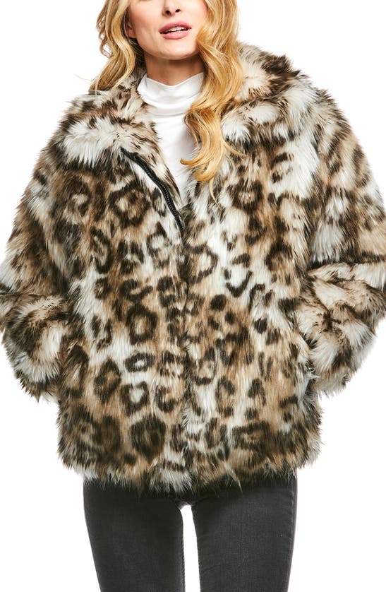Donna Salyers Fabulous-furs Yukon Wolf Faux Fur Bomber Jacket In Foxy Leopard