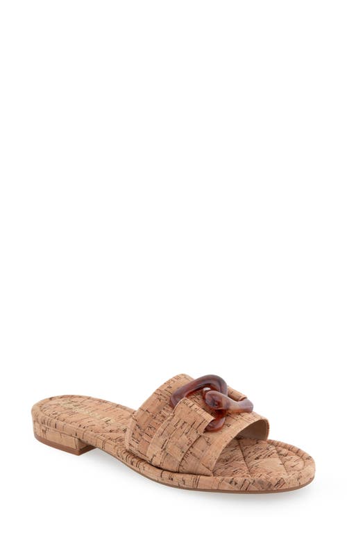 Shop Aerosoles Tortuga Slide Sandal In Cork Combo