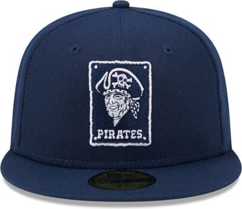 Pittsburgh Pirates New Era Cooperstown Collection Oceanside Green  Undervisor 59FIFTY Fitted Hat - Navy