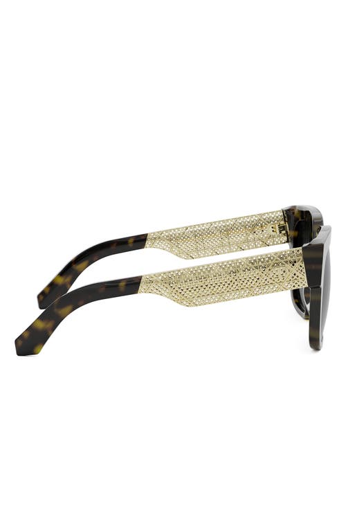 Dior 'ésille S1i 54mm Square Sunglasses In Dark Havana/gradient Smoke