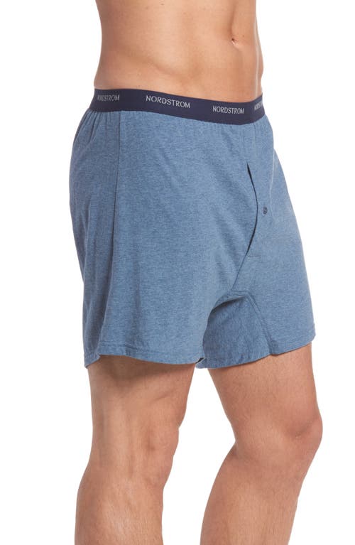 Shop Nordstrom 3-pack Supima® Cotton Boxers In Navy/charcoal/blue