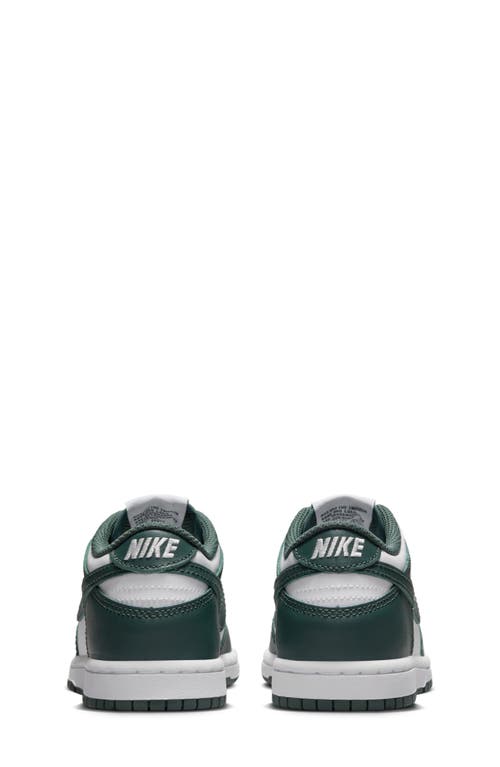 Nike Big Kids Green & White Dunk Low Sneakers In White/vintage Green/white