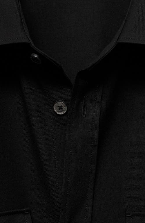 Mango Overshirt In Black