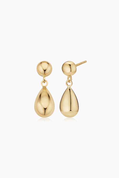 Oradina 14k Gold Dripping Gold Drop Earrings In Yellow Gold