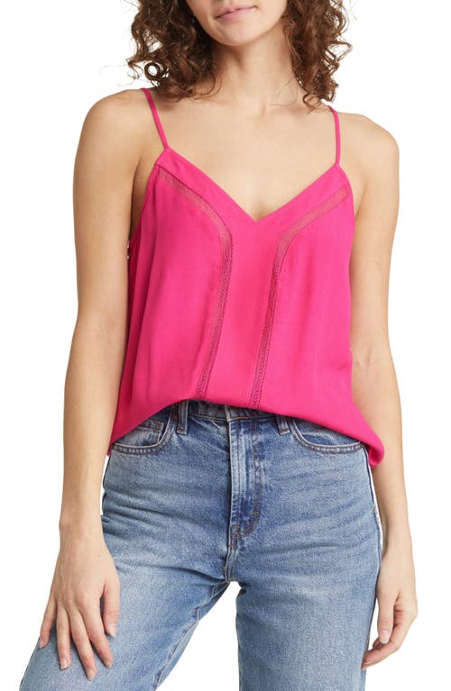 Treasure & Bond Lace Inset Camisole in Pink Electric