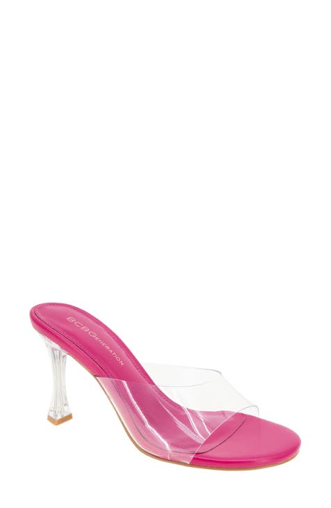 Hot pink sales clear heels