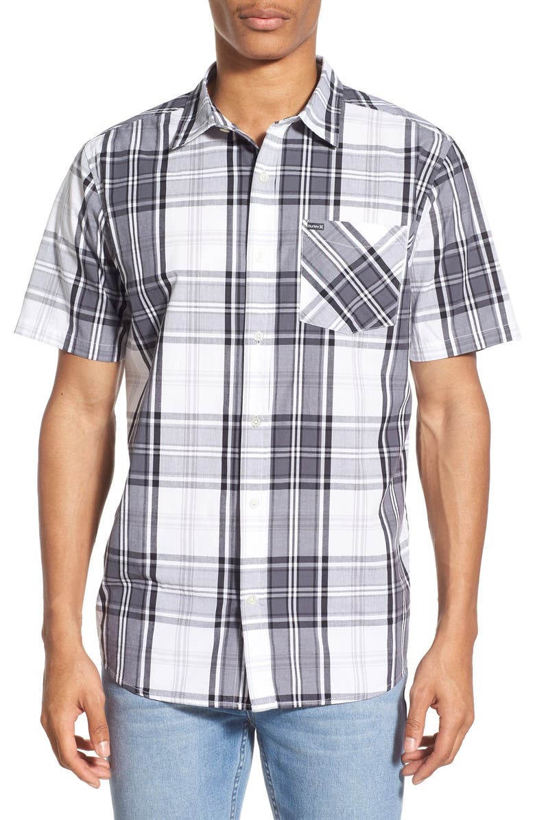 Hurley 'Carson' Extra Trim Fit Short Sleeve Plaid Woven Shirt | Nordstrom