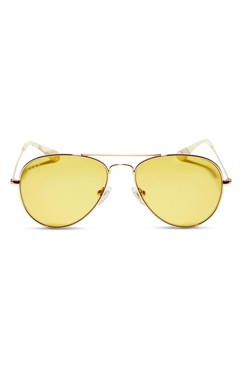 Cruz 49mm Small Aviator Sunglasses in Gold