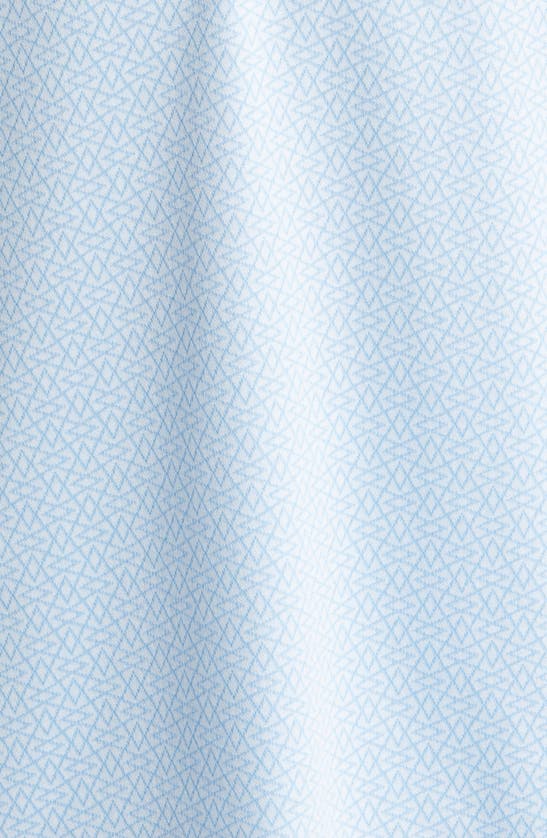 Shop Johnston & Murphy Xc4® Geo Pattern Performance Pocket Polo In Light Blue/white