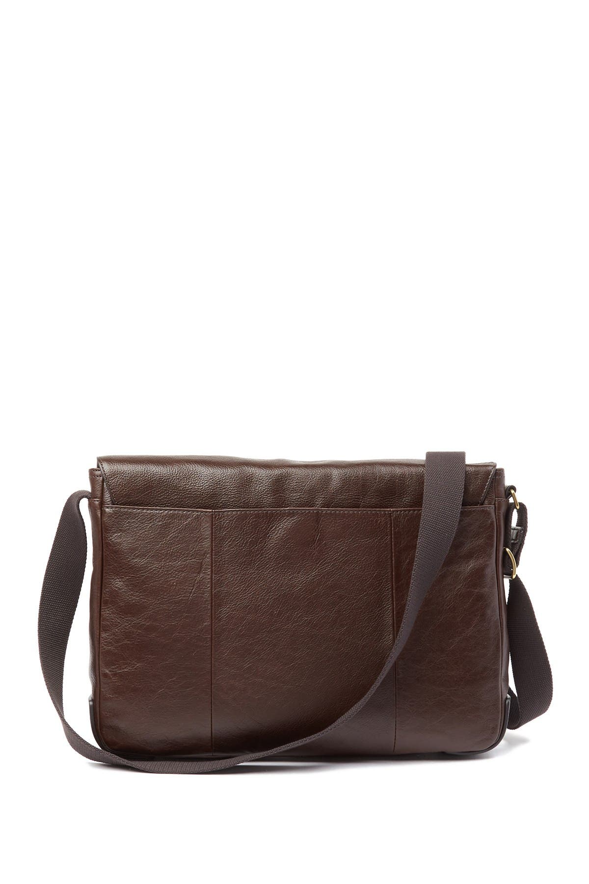 fossil buckner leather messenger bag